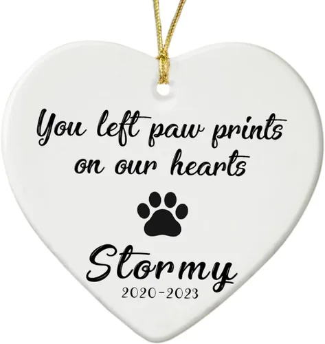 Vista 15 de Regalos conmemorativos personalizados para mascotas por pérdida de perro o gato, adornos de duelo de mascotas, decoración de Navidad, adorno