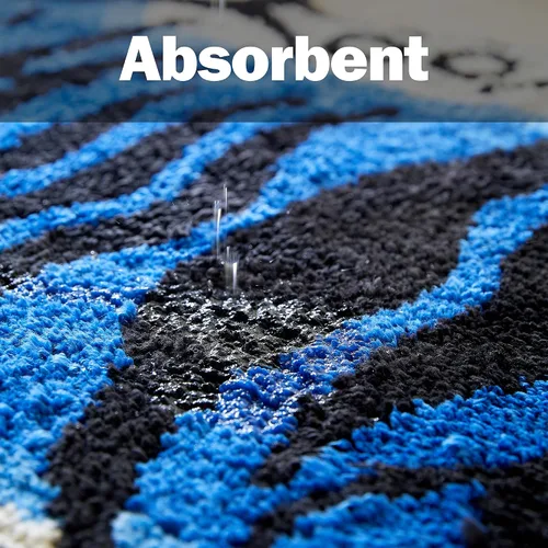 Vista 5 de Alfombra de área de tigre tibetano de 5 x 3.3 pies con mechones de pelo alto XLarge para interiores lavable a máquina con respaldo antideslizante