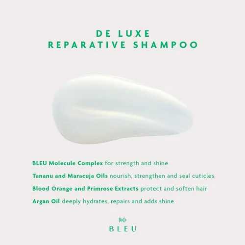 Vista 2 de R+Co BLEU De Luxe - Juego de champú y acondicionador reparador, hidrata, fortalece y repara el cabello grueso, frágil y dañado, sella cutículas
