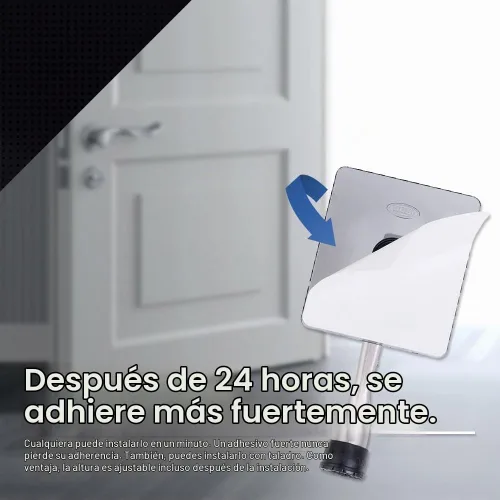 Vista 9 de Soporte adhesivo One-Touch para tope de puerta (negro, 1 x 1 unidad)