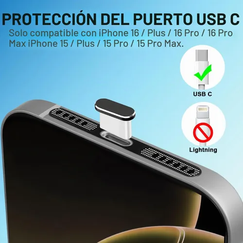 Vista 4 de Enchufe antipolvo USB C, paquete de 10 cubiertas para puerto USB C, cubierta antipolvo para altavoz de teléfono y puerto de carga tipo C para iPhone