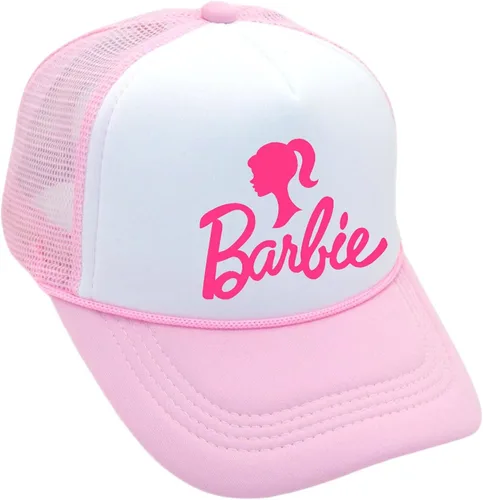 Vista 2 de Sombrero de camionero rosa de película, accesorio de traje para mujeres y adultos, divertido bonito en rosa muñeca película