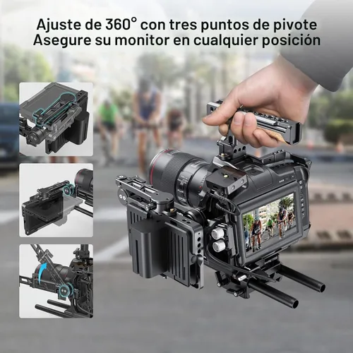Vista 4 de SmallRig Montaje EVF ajustable con abrazadera NATO MD3507