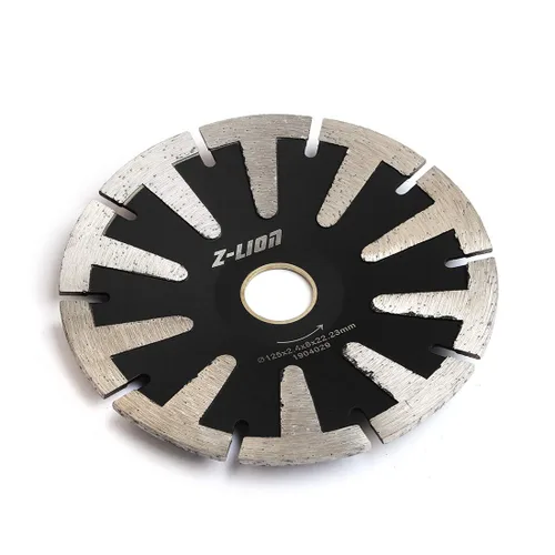 Vista 2 de Hoja de diamante cóncava de 5 "para corte curvado de fregadero de hormigón de mármol de granito