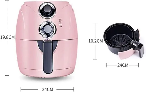 Vista 8 de 2.5L Air Fryer Household Oil-free, Timer & Temperature Control, Oil-Free, Non Stick Fry Basket, Dishwasher Safe Parts(Black)