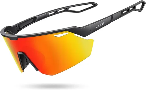 Vista 16 de Lamicall Gafas de sol deportivas polarizadas de 0.85 oz para hombres y mujeres, gafas con protección UV400, para correr, ciclismo, béisbol, pesca
