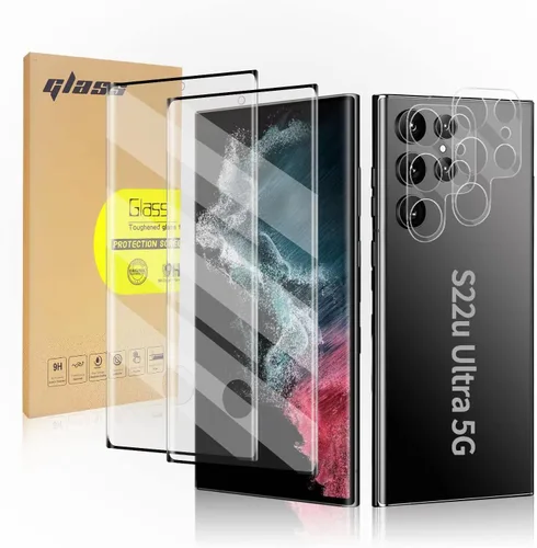 Vista 9 de Paquete de 3 protectores de pantalla de vidrio templado aplicables para Samsung Galaxy Note 10plus de 6.8 pulgadas, compatible con identificación