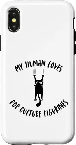 Vista 5 de iPhone XR My Human Loves Pop Culture Figurines - Cat Parent Hobby Case