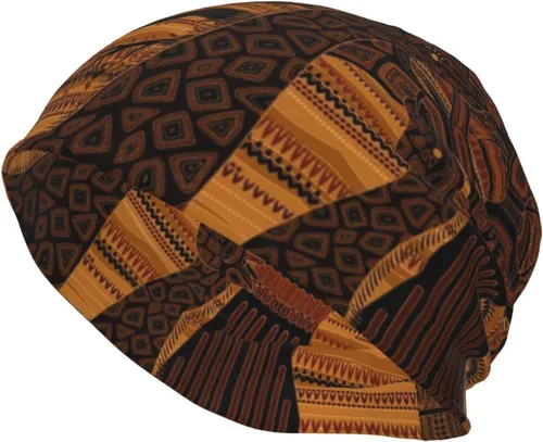 Vista 43 de Gorro africano holgado para adultos, tejido elástico, de calavera, gorro de invierno para exteriores para mujeres y hombres