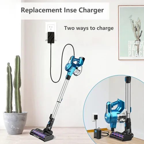 Vista 3 de VHBW Reemplazo para cargador de aspiradora INSE compatible con INSE S6 S6P S600 S6T S6P Pro S610 S650 S670 23Kpa 250W cable de alimentación