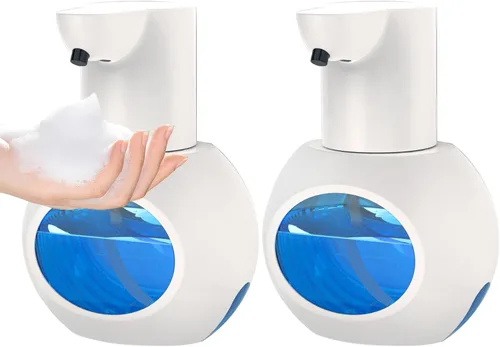 Vista 7 de Dispensador automático de jabón espumoso de 15 oz/420ml, desinfectante de manos espumoso, soporte de pared sin contacto con 4 niveles, dispensador