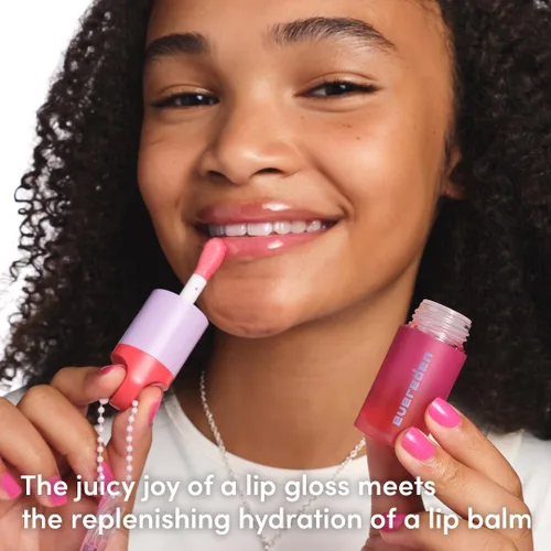 Vista 9 de Evereden Happy Kids Skin & Lips Rutine – Set de lavado facial y crema facial con vitaminas y aceite labial tintado, cuidado de la piel limpio