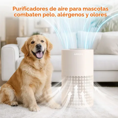 Vista 7 de AIRROMI Purificador de aire para dormitorio con A2001 beige cremoso