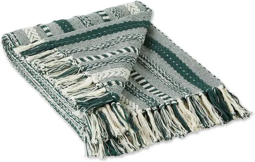 Vista 10 de DII Manta de tiro decorativa trenzada a rayas, 50x60 pulgadas, Alcachofa
