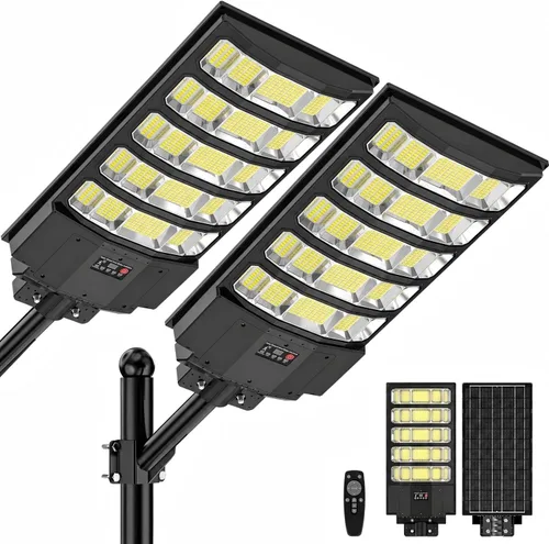 Vista 12 de WYWNA Luces solares para exteriores, gran angular IP66 Luz de calle solar impermeable