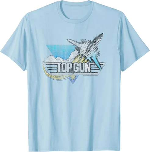 Vista 44 de Top Gun Illustrated F-14 Triangle Art Camiseta, Azul / Patchwork, S Azul Marino