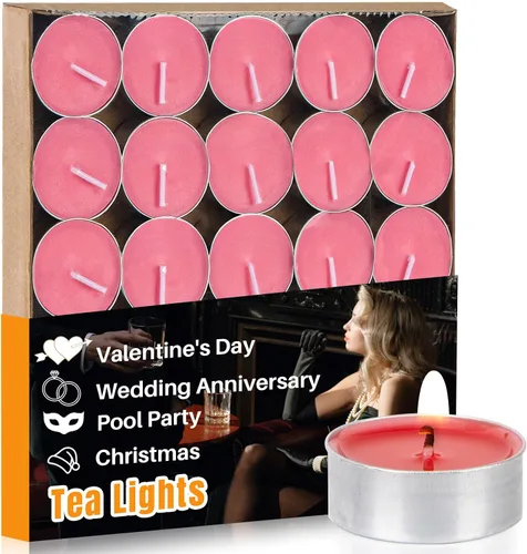 Vista 17 de Tealight Candles - Velas de té sin perfume, mini velas votivas con mecha de algodón para decorar el hogar, piscina, shabat, boda, emergencias, Blanco