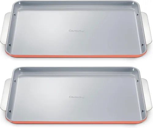 Vista 36 de Caraway Bandeja pequeña de cerámica antiadherente para hornear (9 x 13 pulgadas), no tóxica, sin PTFE ni PFOA, apta para horno, núcleo de acero Negro