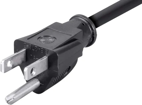 Vista 4 de Monoprice Cable de alimentación en ángulo recto NEMA 5-15P a ángulo recto IEC 60320 C13, 15 Amp, 1875 W, 125 voltios, 14AWG, 2 pies, negro