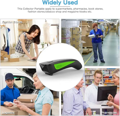 Vista 8 de NETUM Mini escáner de código de barras compatible con Bluetooth, pequeño escáner de código de barras USB portátil para inventario, lector