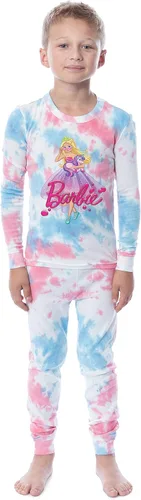 Vista 2 de INTIMO Barbie - Conjunto de pijama de 2 piezas para niña, diseño de princesa y unicornio, Multi colorido, 8