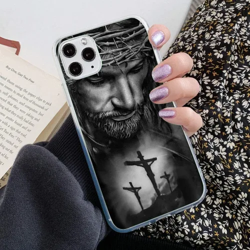 Vista 4 de Funda de teléfono para iPhone 11, Jesús Clear Case Funda de plástico