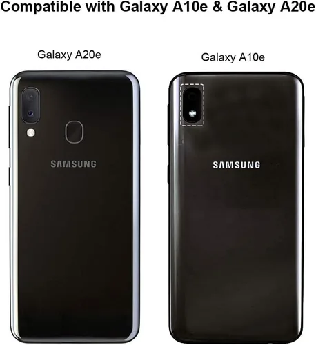 Vista 9 de Unov Funda compatible con Galaxy A10e Galaxy A20e funda transparente con diseño de TPU suave, absorción de golpes, patrón delgado en relieve
