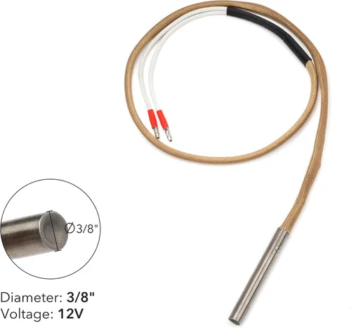Vista 2 de Stanbroil Igniter - Repuesto de varilla caliente para parrilla de pellets Green Mountain Davy Crockett de 12 V, metal