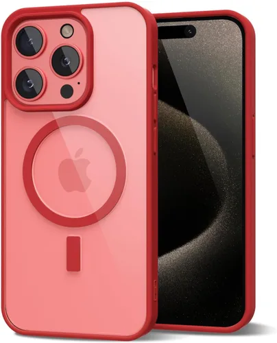 Vista 106 de oakxco Funda magnética transparente compatible con Magsafe, bonita funda delgada y transparente de poliuretano termoplástico no amarillenta, carcasa