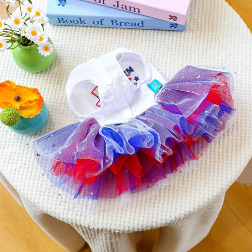 Vista 92 de ANIAC Daisy Vestidos para Perros Pequeños Hembra con Anillo para Correa, Nudo de Lazo Vestido de Boda para Cachorra, Traje de Gato de San Valentín