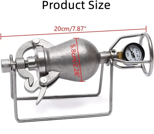 Vista 2 de Máquina de palomitas de maíz de aire caliente, máquina de palomitas de maíz de alta presión, de acero inoxidable, calentador de fuego, para fiesta