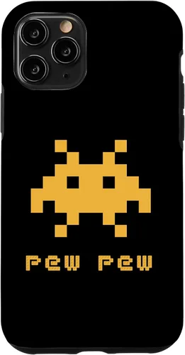 Vista 27 de iPhone 16 Alien Invaders Pew Space 8-bit Retro Video Game Gift Case