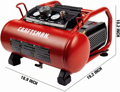 Vista 6 de Craftsman 3 Gallon Hot Dog Air Compressor, Oil-Free 155 PSI