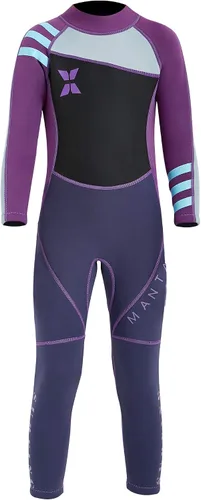 Vista 16 de DIVE & SAIL Traje de neopreno de 0.098 in para niños, manga larga, protección UV, traje de baño térmico