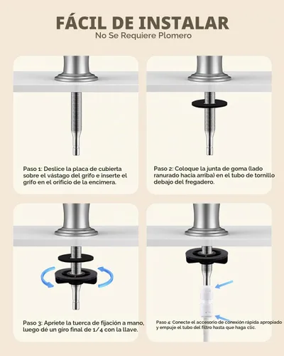 Vista 8 de WEWE Grifo de agua potable con diseño vintage, sin espacio de aire, níquel Níquel cepillado