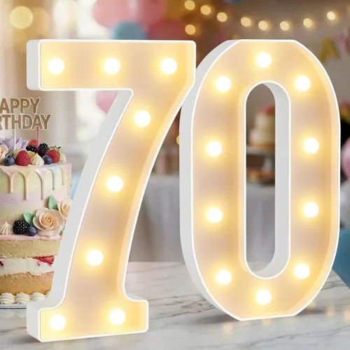 Vista 61 de Letrero LED de Marquee con Letras Iluminadas - Letras Iluminadas del Alfabeto para Cumpleaños, Graduación, Decoración de Pared y Mesa en Bares