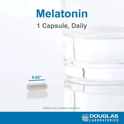 Vista 3 de Douglas Laboratories Melatonina 3 mg Apoya los ciclos de sueño/vigilia 60 cápsulas