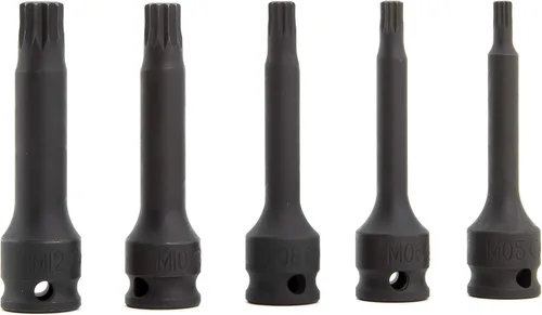 Vista 4 de Genius Tools Juego de llaves de vaso de impacto cuadrado triple Dr. de 5 piezas 3/8" TM-305