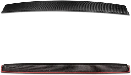 Vista 4 de Q1-TECH, alerón de techo de ventana trasera compatible con Dodge Charger 2015-2023, fibra de carbono real, ala de alerón de visera de techo