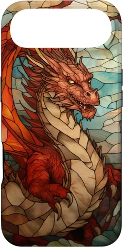 Vista 26 de Funda medieval para iPhone 11 con diseño de dragón de color rojo