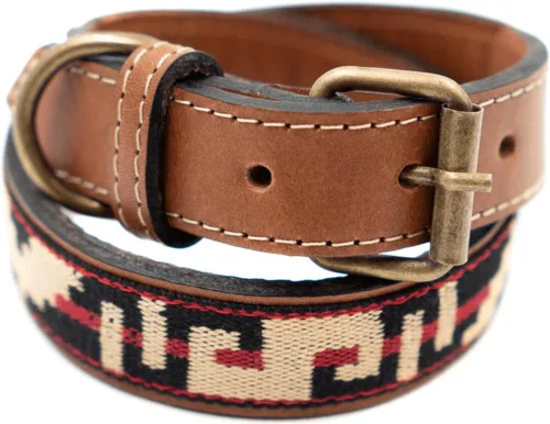 Vista 9 de GauchoLife Collar Polo de cuero para perro Guarda Pampa (Azul, XS)