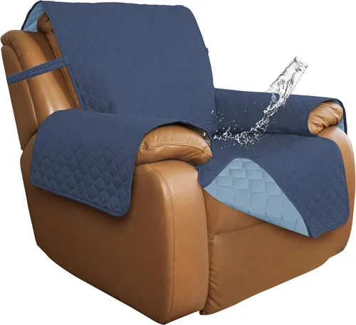 Vista 24 de ISSUNTEX Fundas de sofá de dos plazas con doble protección 100% impermeables para sala de estar, fundas para sofá de 2 cojines, protector de muebles