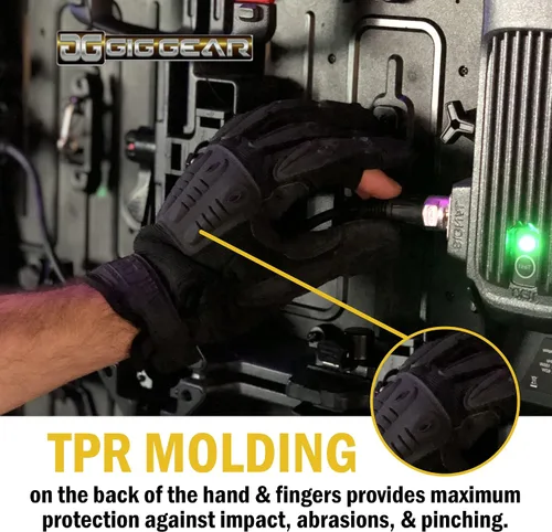Vista 3 de GIG GEAR ONYX Heavy Duty Safety Gloves with Finger Access-Touchscreen Gloves for Utility Construction and Theater Live Events