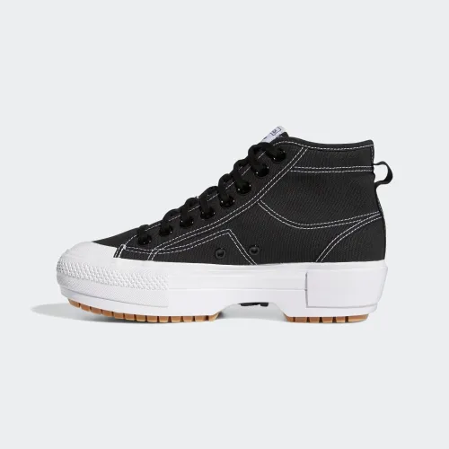 Vista 7 de adidas Nizza Trek - Tenis para mujer, color negro, talla 7, Negroblancogoma
