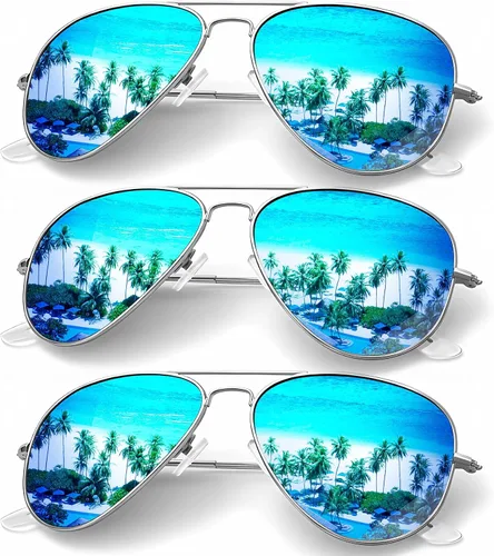 Vista 18 de KALIYADI Classic Aviator Sunglasses for Men Women Driving Sun glasses Polarized Lens UV Blocking Negro