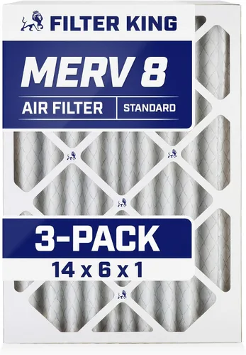 Vista 35 de Filter King Filtro de aire de 5.5x13.5x1 Paquete de 3 Filtros plisados MERV 8 HVAC para horno A/C Fabricado en Estados Unidos Tamaño real