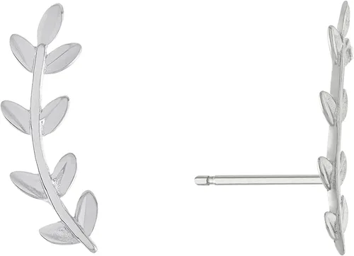 Vista 3 de Women's 14K Leaf Climber Stud Earrings