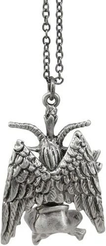 Vista 2 de Collar de satán con colgante de cabra sabática de Mendes con pentagrama y peltre de Ebros accesorio de cadena joya oculta de las brujas del diablo