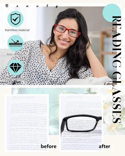 Vista 5 de Umigy Paquete de 24 lentes de lectura a granel, lentes de lectura para hombres y mujeres, lentes de lectura, lentes de lectura, lentes ligeros