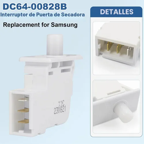 Vista 3 de DC64-00828B Interruptor de puerta de secadora apto para secador Samsung PS4210964
